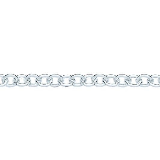 Silver  Classic Polished Oval Belcher Bracelet 6mm - GVB460