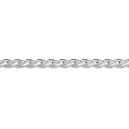 Silver  Polished Chunky Spiga Chain Bracelet 6mm - GVB461