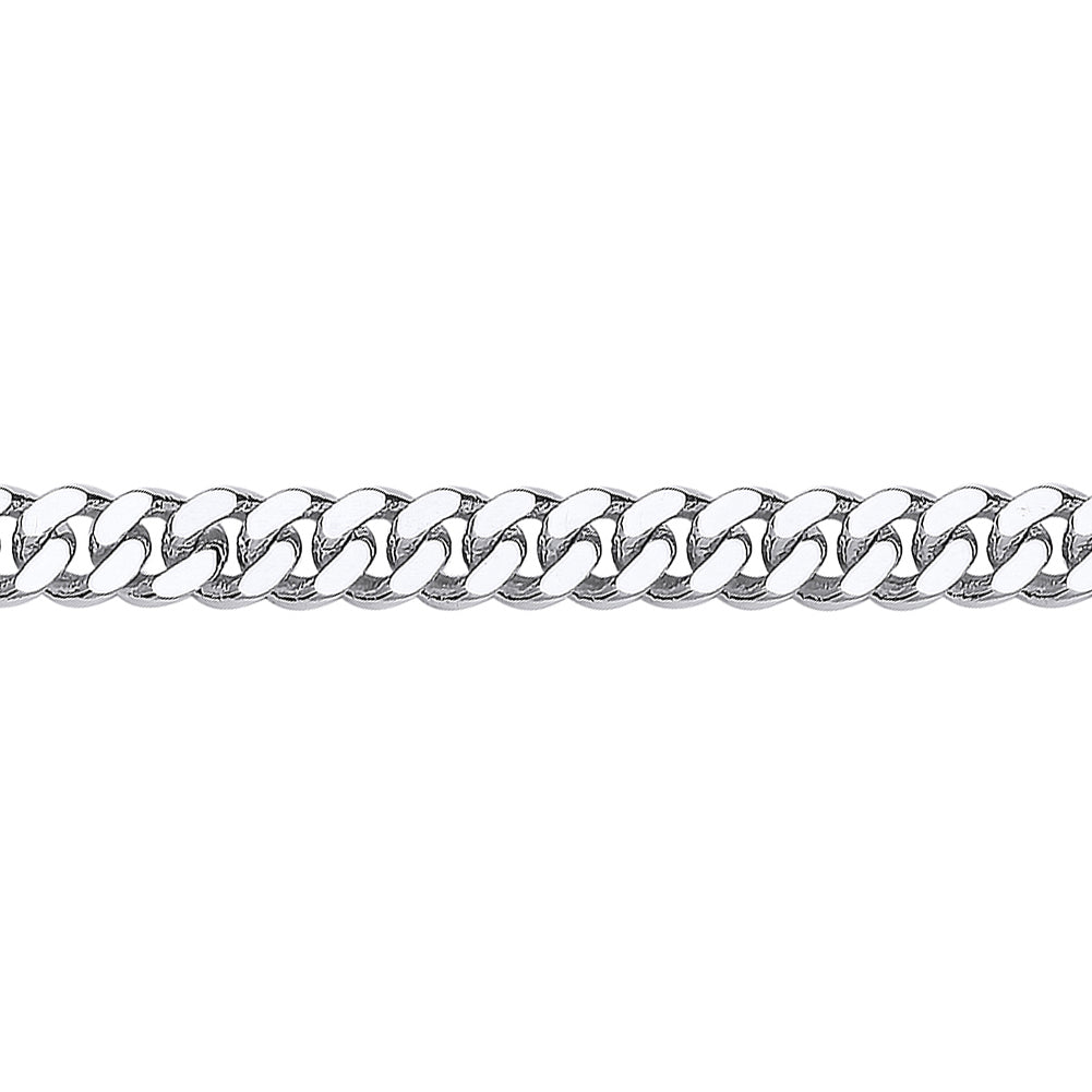 Mens Silver  Diamond-cut Curb Bracelet 9mm 8.5 inch - GVB463