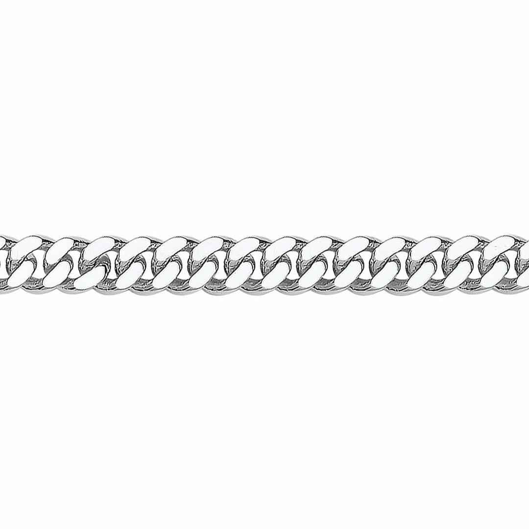 Mens Silver  Diamond-cut Curb Bracelet 9mm 8.5 inch - GVB463