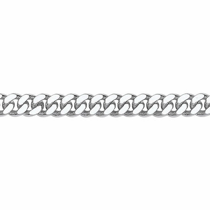 Mens Silver  Diamond-cut Curb Bracelet 9mm 8.5 inch - GVB463