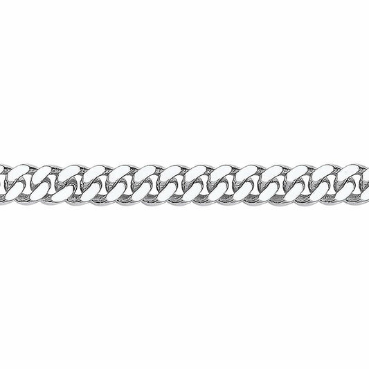 Mens Silver  Diamond-cut Curb Bracelet 9mm 8.5 inch - GVB463