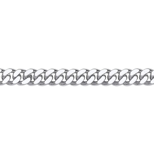 Mens Silver  Diamond-cut Curb Bracelet 9mm 8.5 inch - GVB463