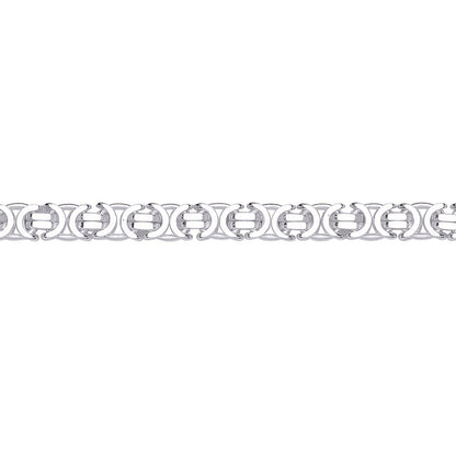 Mens Silver  Italian Byzantine Bracelet 7mm - GVB464
