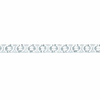 Mens Silver  Italian Byzantine Bracelet 7mm - GVB464