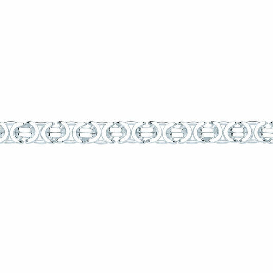Mens Silver  Italian Byzantine Bracelet 7mm - GVB464