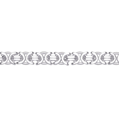 Mens Silver  Italian Byzantine Bracelet 9mm 8.5 inch - GVB465