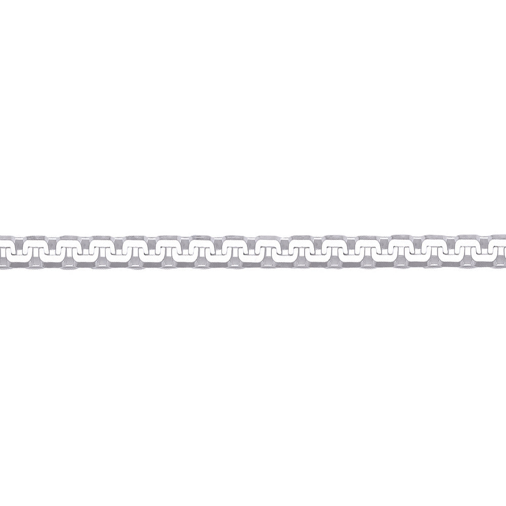 Silver  Polished Chunky Box Link Bracelet 5mm - GVB466