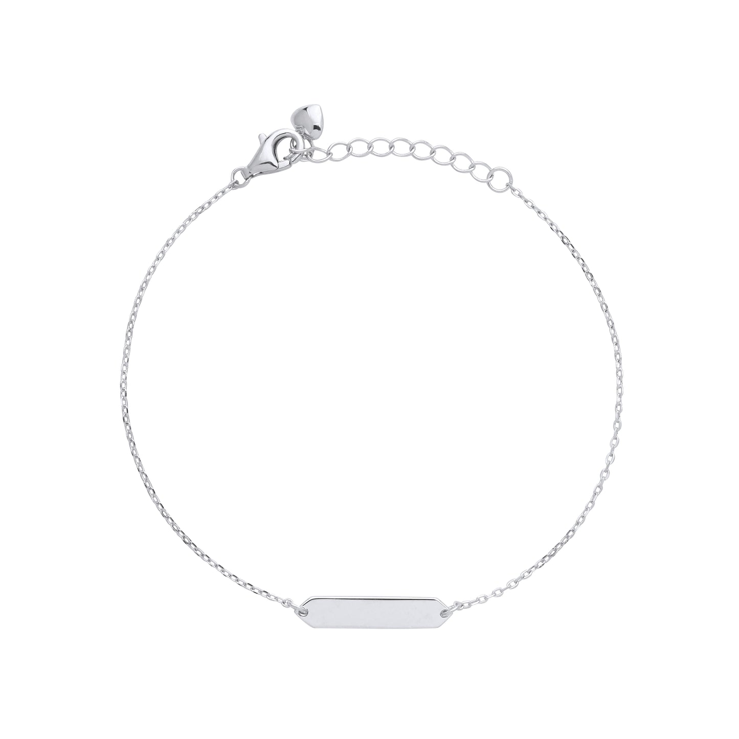 Silver  Cable Link ID Bracelet - GVB489