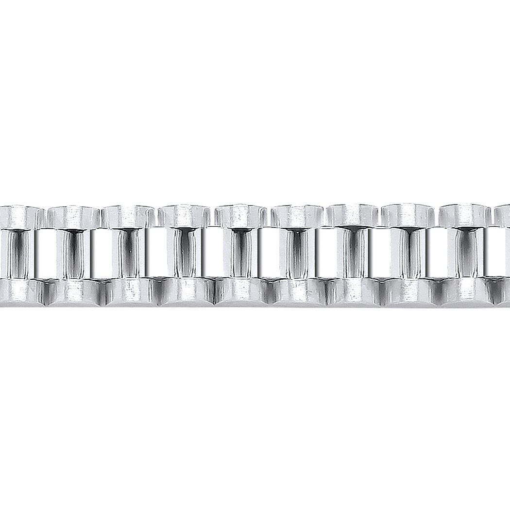 Mens Silver  Presidential Matte Watch Link Bracelet 10mm 8.5" - GVB503