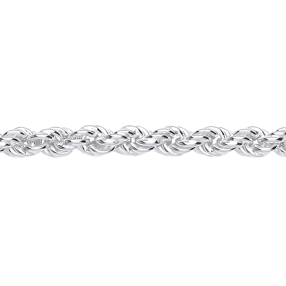 Silver  Hollow Twisted Rope Link Chain Bracelet - GVB519