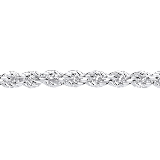 Silver  Hollow Twisted Rope Link Chain Bracelet - GVB519