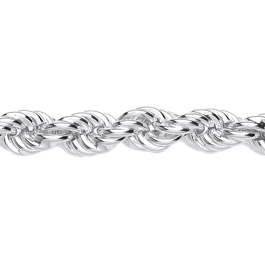 Silver  Chunky Hollow Twisted Rope Link Chain Bracelet - GVB520
