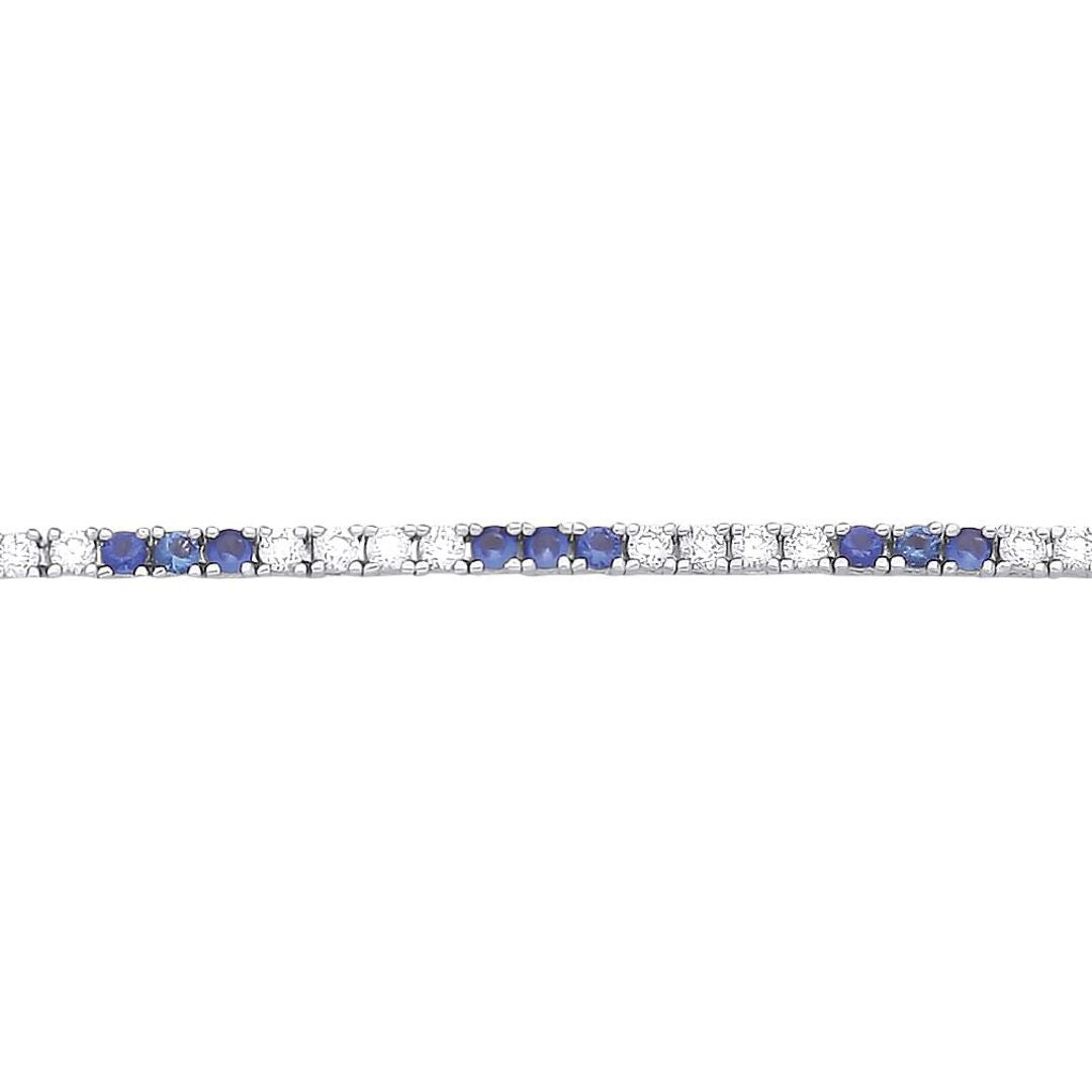 Rhodium Plated Brass  Tennis Bracelet - GVB521BRSAP
