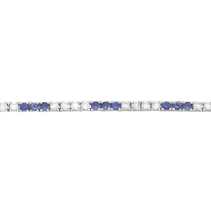 Rhodium Plated Brass  Tennis Bracelet - GVB521BRSAP
