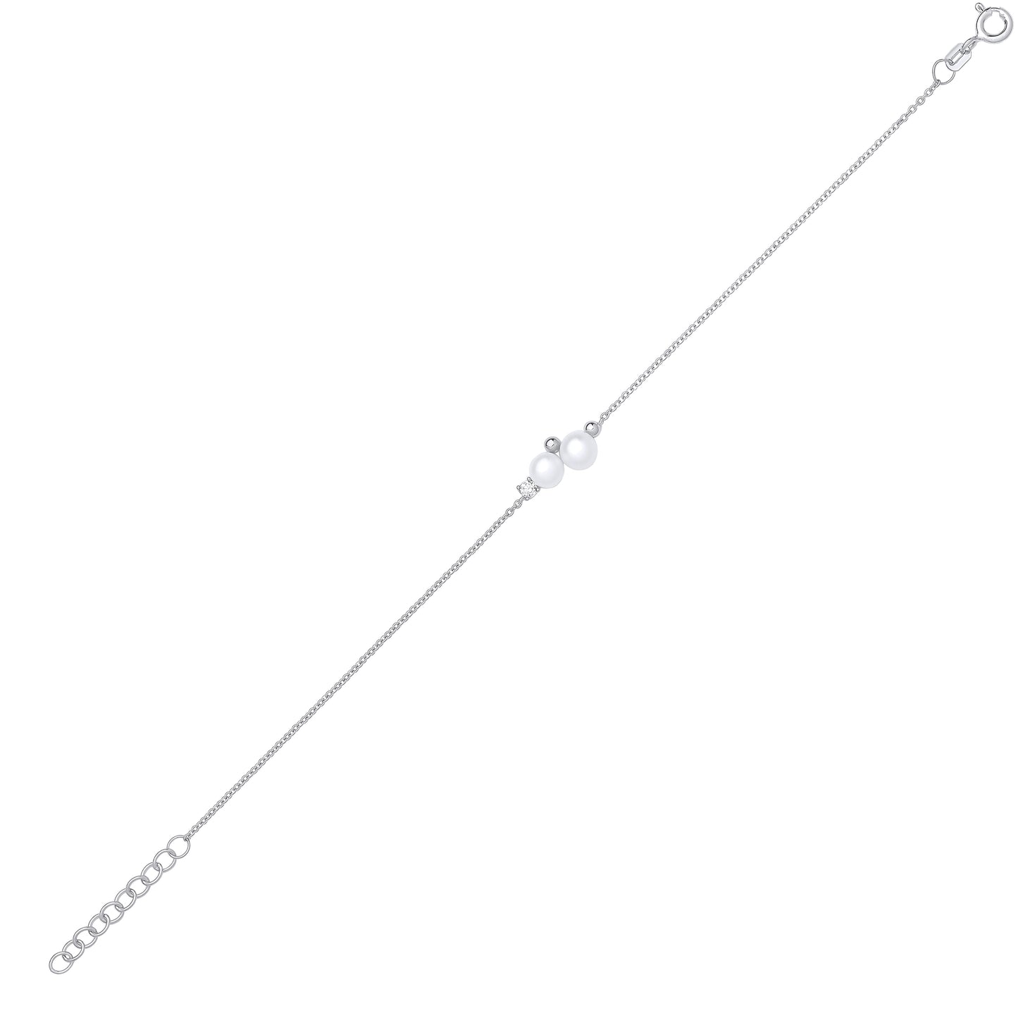 Silver  Rope Climbing Snowman Rolo Charm Bracelet - GVB522