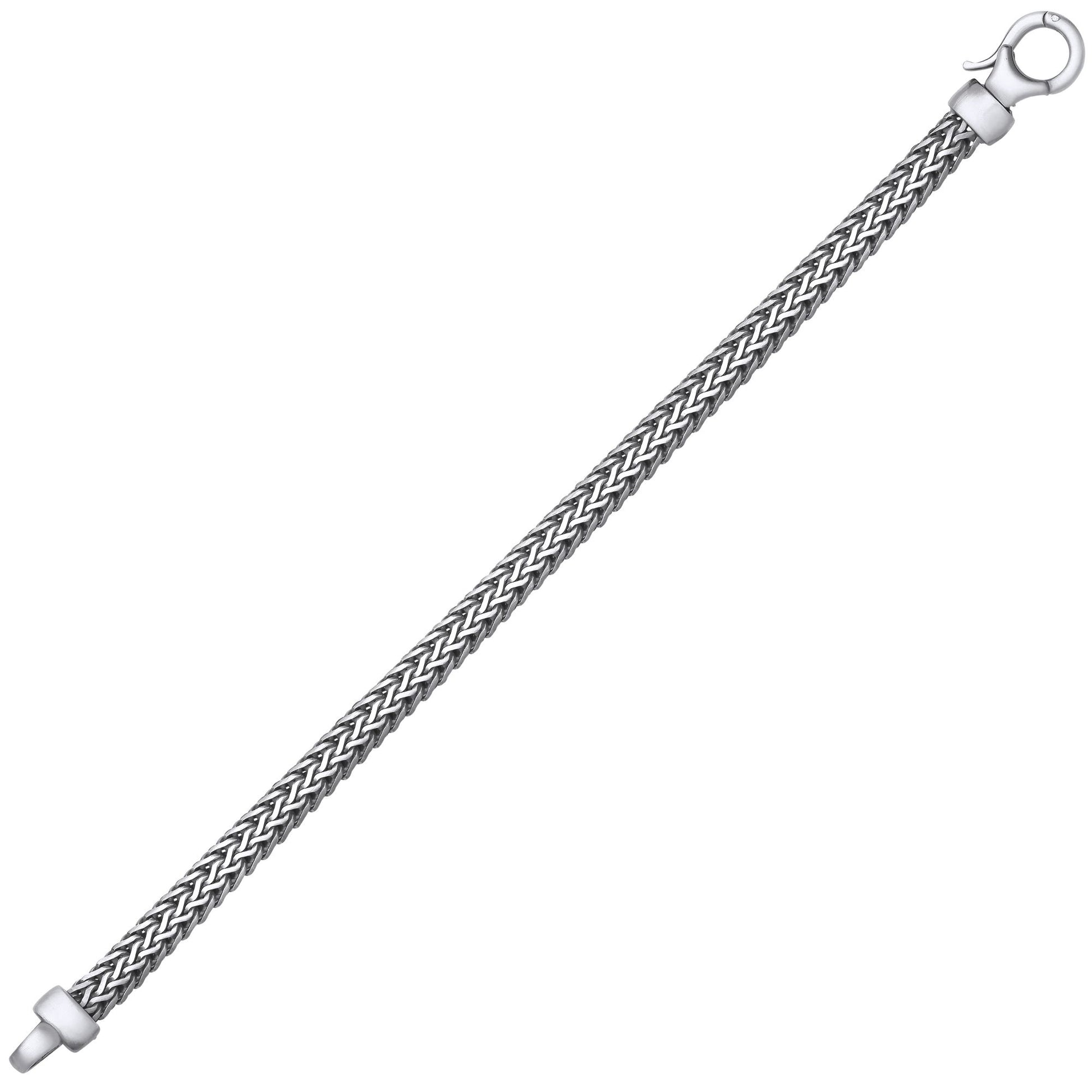 Mens Silver  Double Franco Chunky Snake Chain Bracelet 8.5" - GVB525