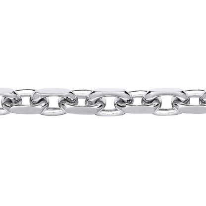 Mens Silver  Chunky Cable Square Belcher Chain Bracelet 7mm 8.5" - GVB526