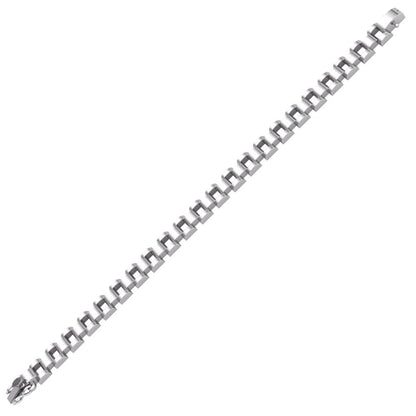 Silver  Presidential Watch Link Strap Bracelet 8mm 7.5" - GVB555