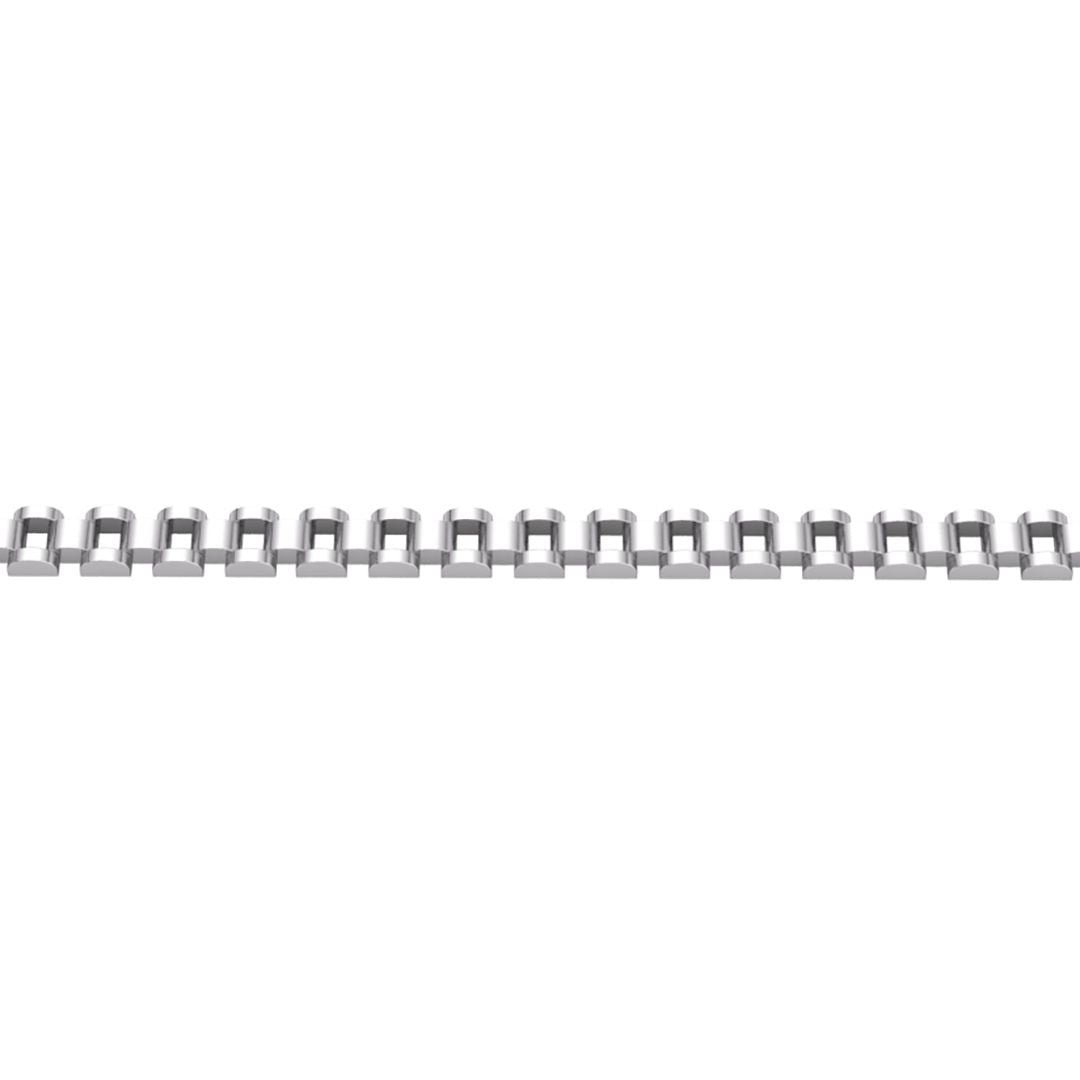 Silver  Presidential Watch Link Strap Bracelet 8mm 7.5" - GVB555