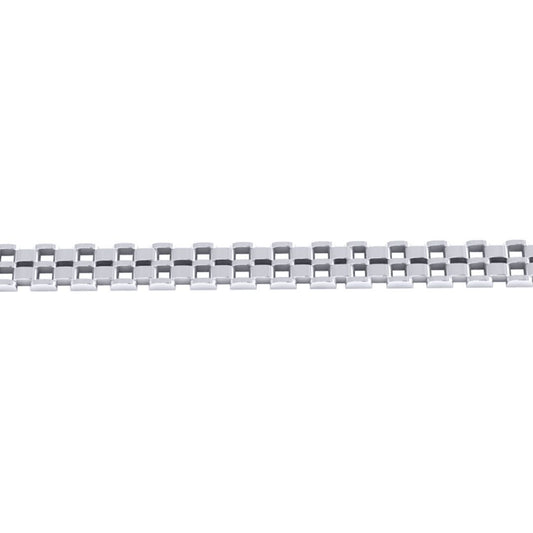 Silver Presidential Watch Link Strap Bracelet 10mm 7.5" - GVB556