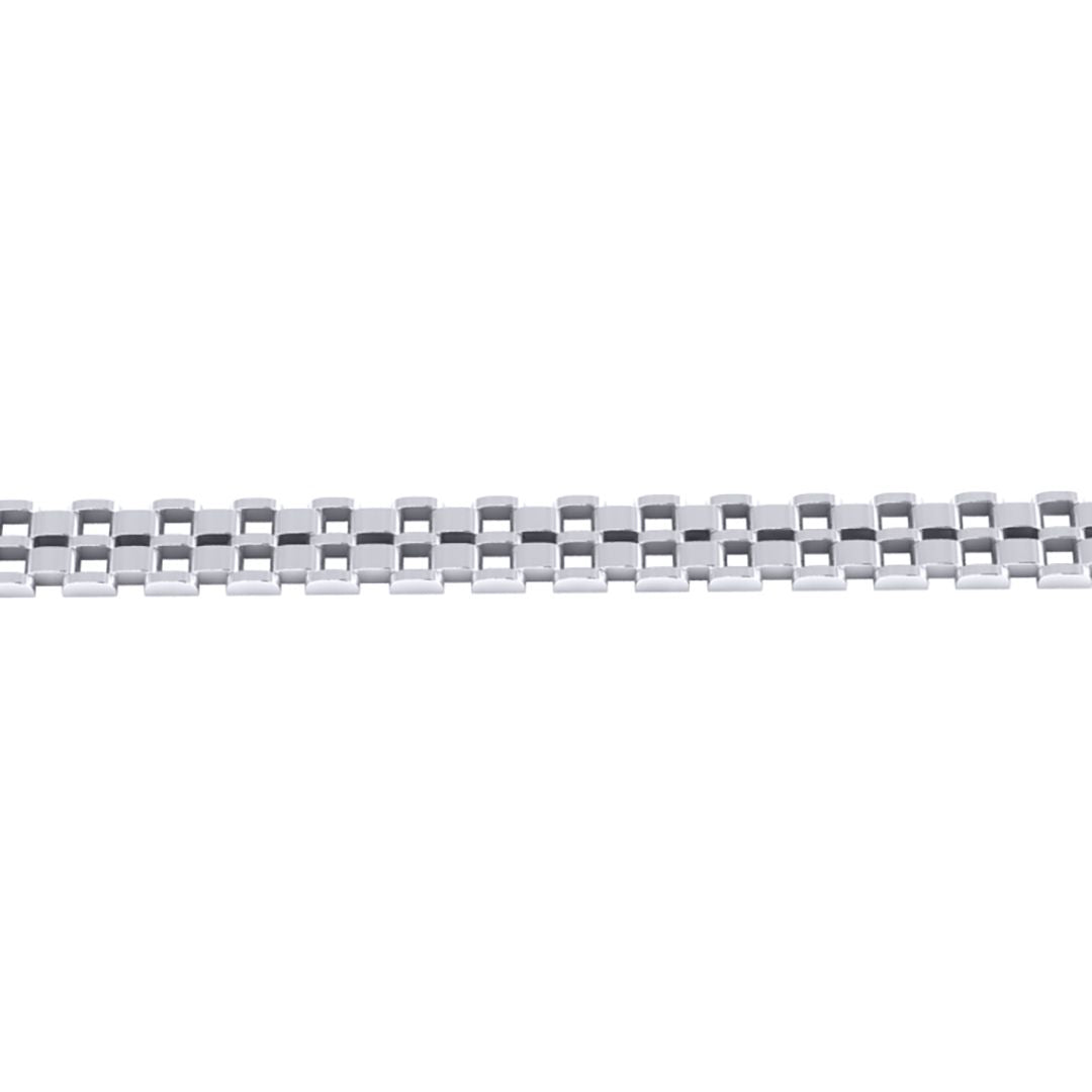 Silver  Presidential Watch Link Strap Bracelet 10mm 7.5" - GVB556
