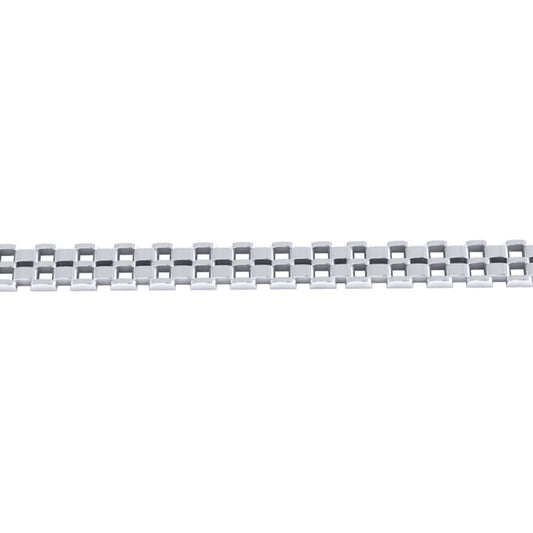 Silver  Presidential Watch Link Strap Bracelet 10mm 7.5" - GVB556