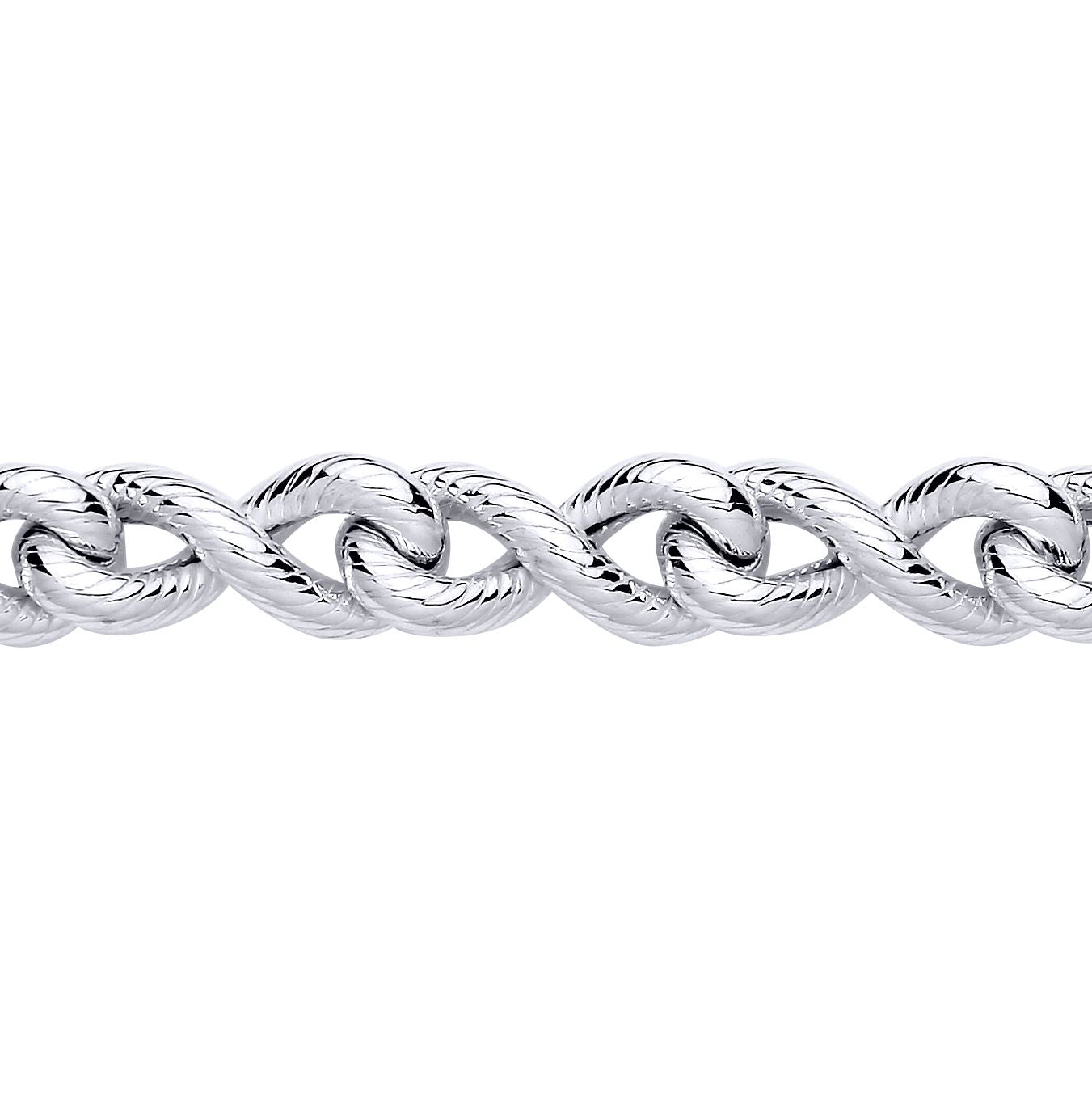 Sterling Silver 7" Infinity Link Chunky Bracelet - GVB602