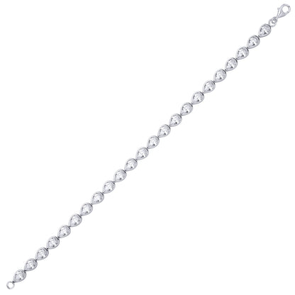 Sterling Silver Pear Drop Tennis Bracelet - GVB619