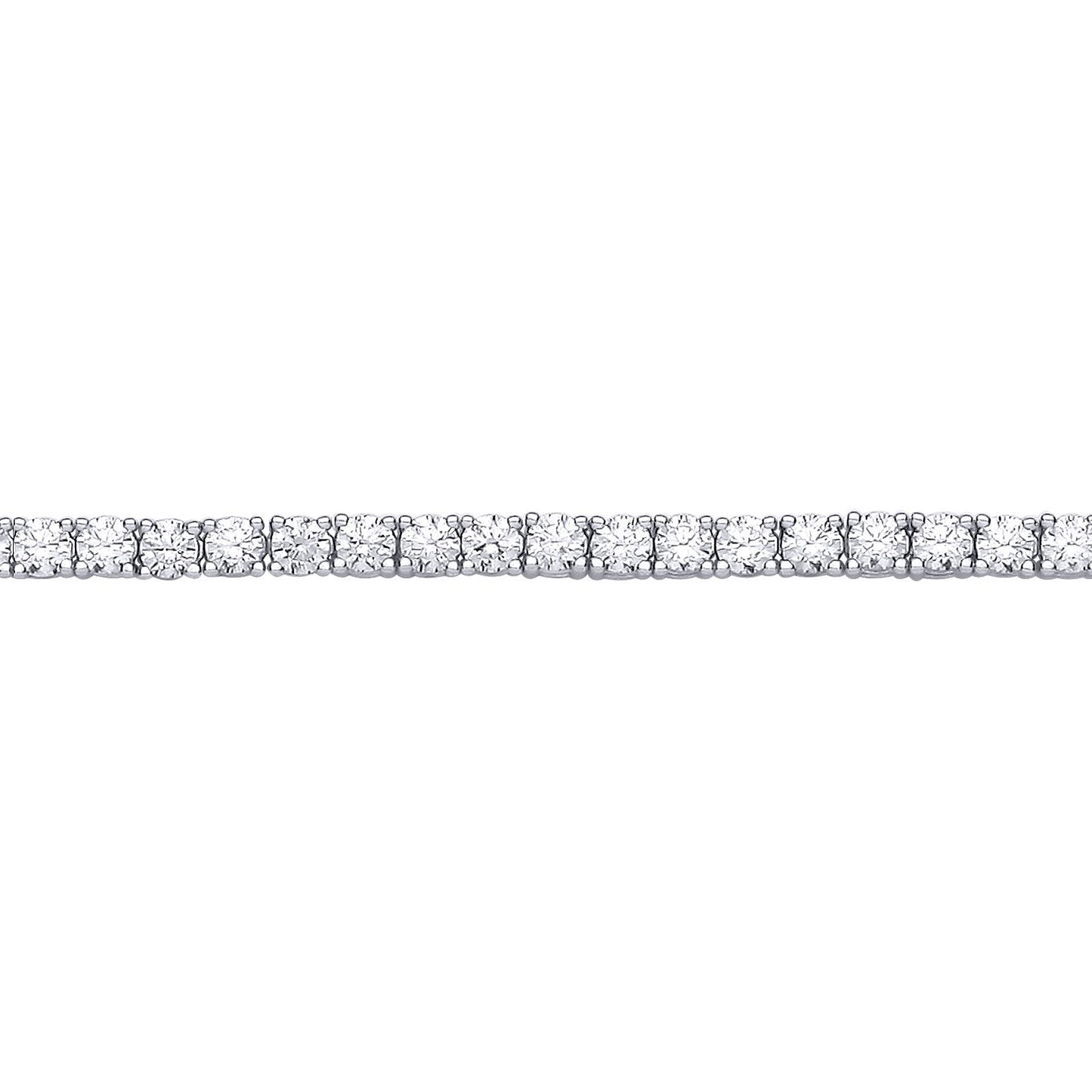 Sterling Silver CZ Claw Set Tennis Bracelet (2.5mm) - GVB621