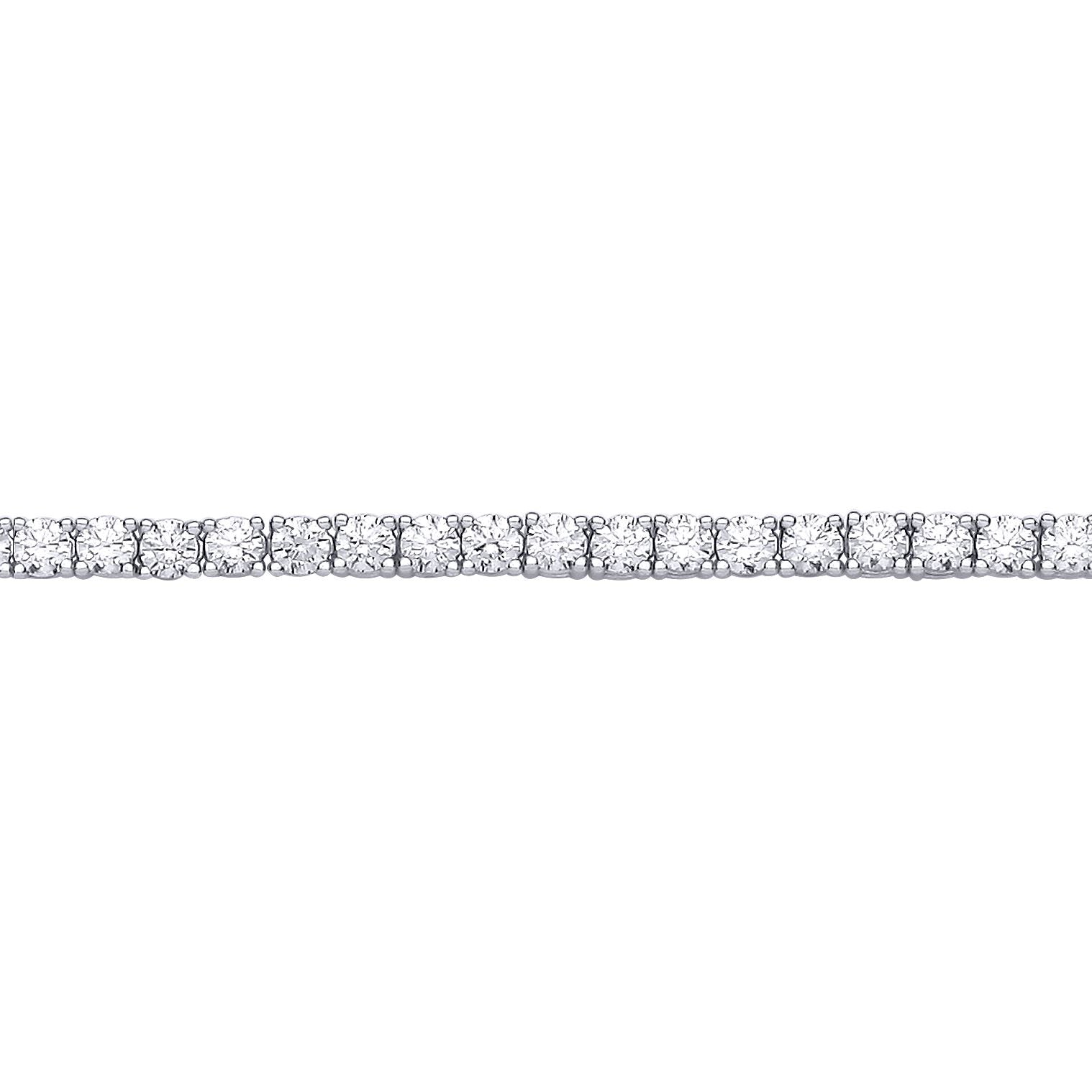 Sterling Silver CZ Claw Set Tennis Bracelet (2.5mm) - GVB621