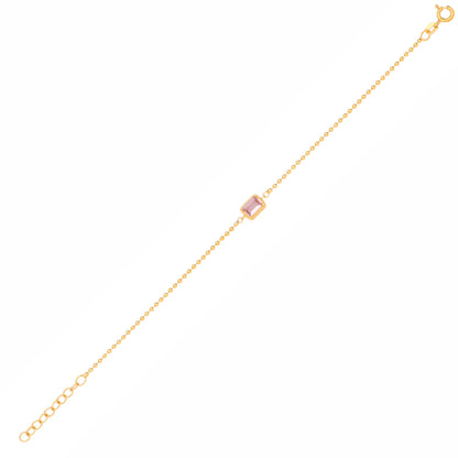 18K Gold-plated Sterling Silver  CZ Apricot Nano Bracelet - GVB631