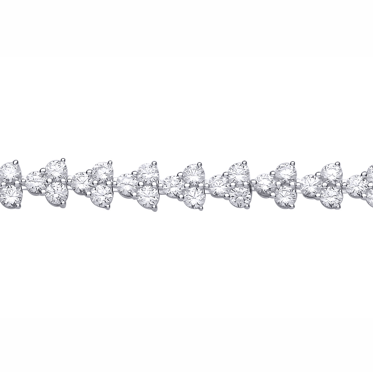 Sterling Silver  CZ Teardrop Tennis Bracelet - GVB638