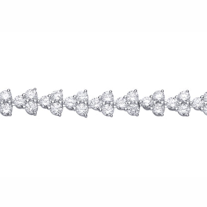 Sterling Silver  CZ Teardrop Tennis Bracelet - GVB638