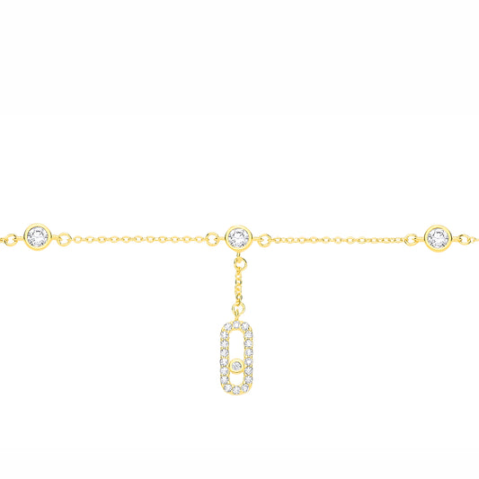 Gold-plated Sterling Silver  CZ Bracelet - GVB640