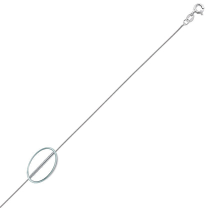 Silver  Snake Pendant Chain Necklace 1mm 18 inch - GVCH28