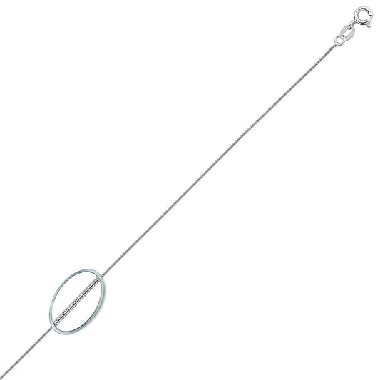 Silver  Snake Pendant Chain Necklace 1mm 18 inch - GVCH28