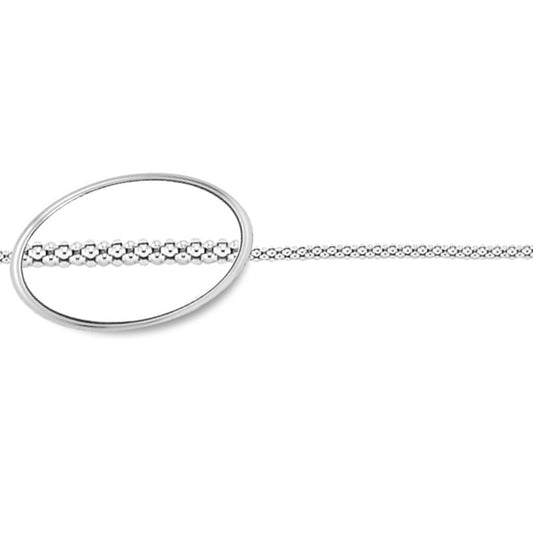 Unisex Silver  Popcorn Pendant Chain Necklace 1.8mm 18 inch - GVCH29