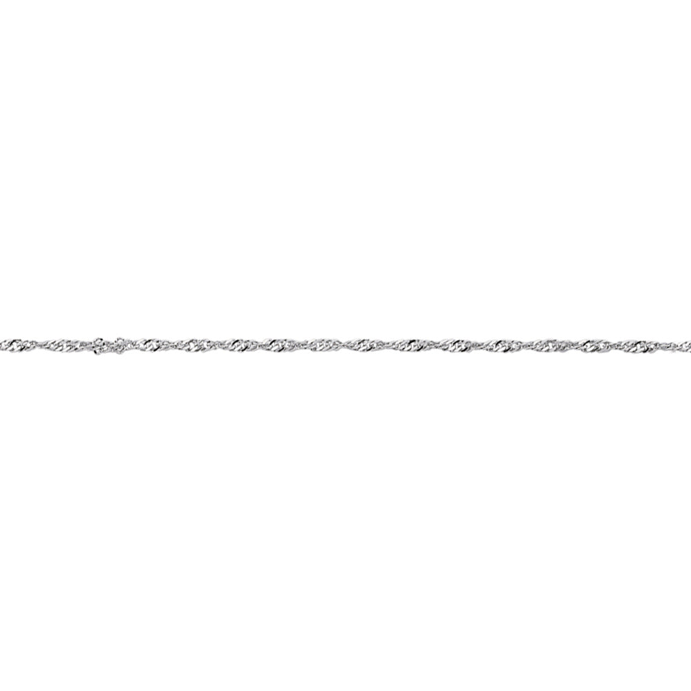 Unisex Silver  Singapore Pendant Chain Necklace 1.9mm 18 inch - GVCH30-18