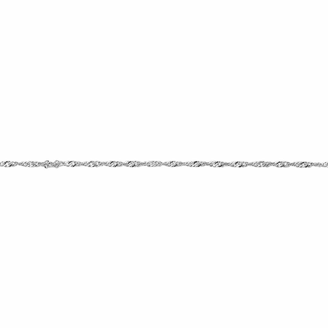Silver  Singapore Pendant Chain Necklace 1.9mm 18 inch - GVCH30