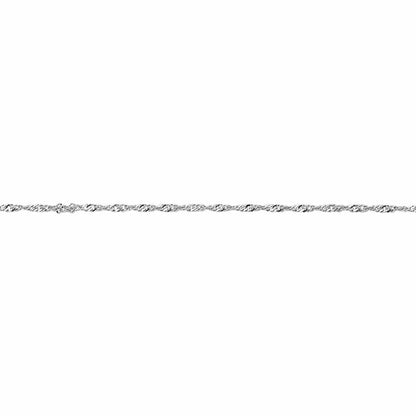 Silver  Singapore Pendant Chain Necklace 1.9mm 18 inch - GVCH30