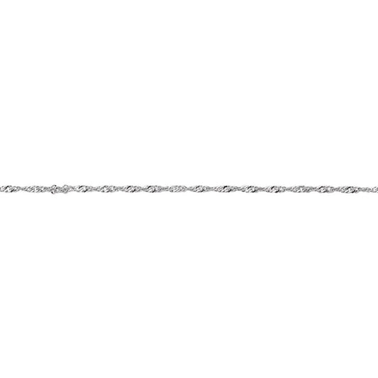 Silver  Singapore Pendant Chain Necklace 1.9mm 18 inch - GVCH30