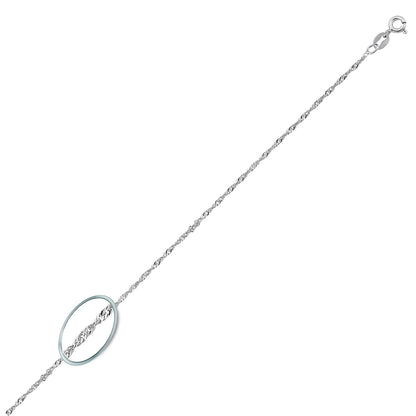 Silver  Singapore Pendant Chain Necklace 1.9mm 18 inch - GVCH30