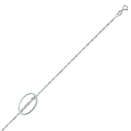 Silver  Singapore Pendant Chain Necklace 1.9mm 18 inch - GVCH30
