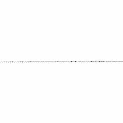 Silver  Bead Pendant Chain Necklace 1.2mm 18 inch - GVCH31