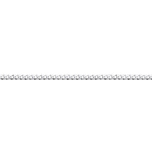 Sterling Silver  Bevelled Ultra Flat Curb Chain Bracelet 8.5 - GVCH32-6