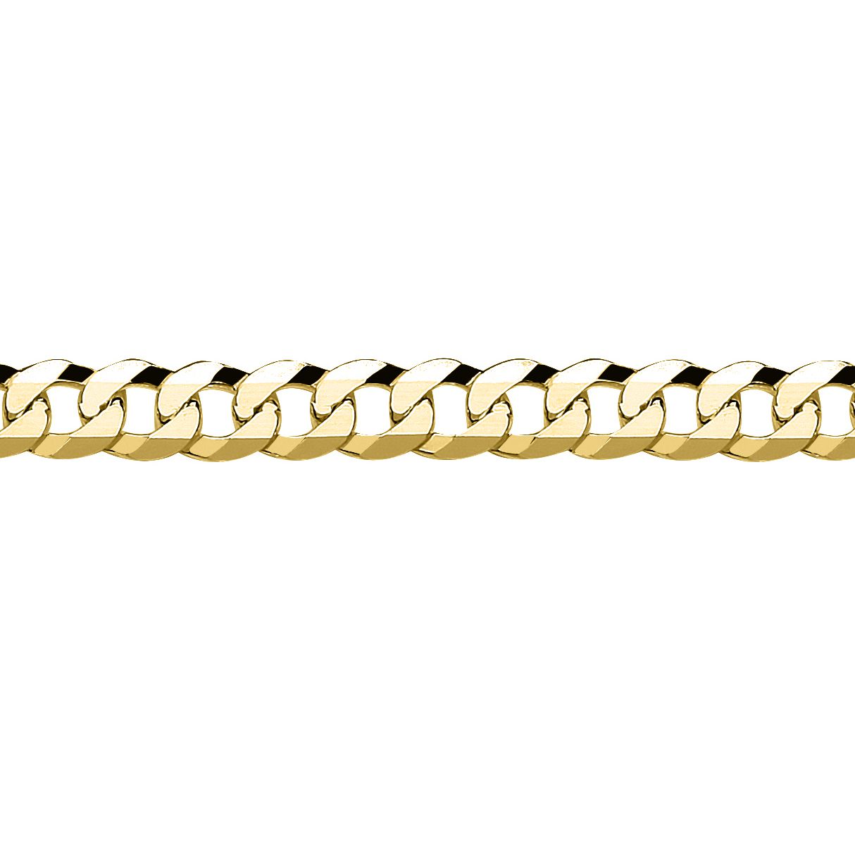 Gold Plated Sterling Silver Bevelled Ultra Flat 24 - GVCH36G