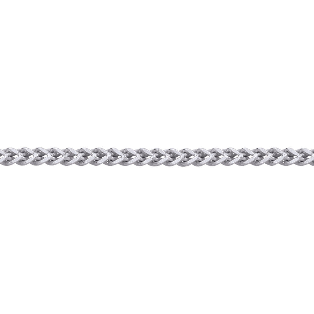 Unisex Silver  Franco 3D Curb Necklace 3.5mm 24" - GVCH38