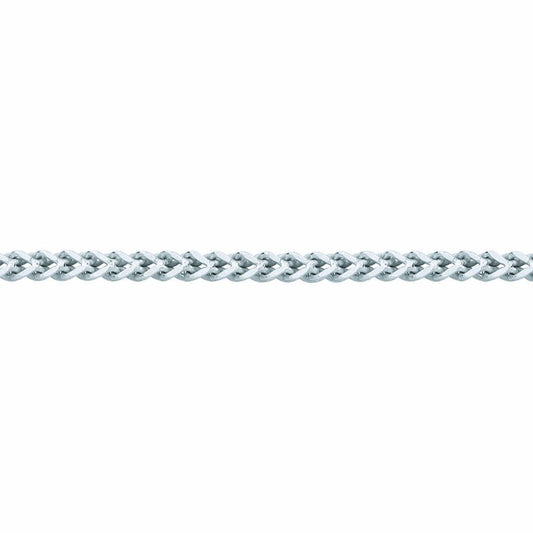 Silver  Franco 3D Curb Necklace 3.5mm 24" - GVCH38
