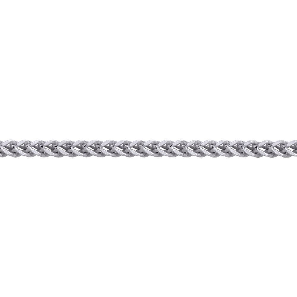 Unisex Silver  Franco 3D Curb Necklace 4mm 26" - GVCH39